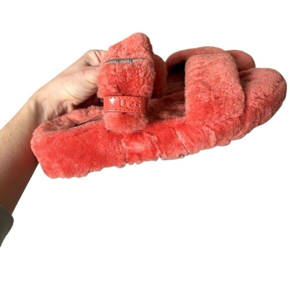 UGG Fuzz Yeah Slippers size 9 Orange - Picture 10 of 11